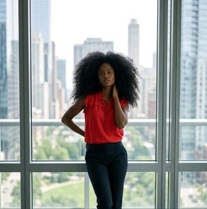 Jones & Co Tank Top Large Women Orange Ruffle Sleeve